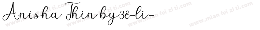 Anisha Thin by38-li字体转换